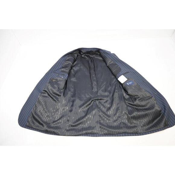 Baroni Super 150"s Striped Jacket Blazer 100% Wool 2 Button Mens Sz 41 L - Picture 9 of 12